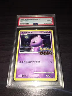 Pokemon Card Mewtwo 9/16 Holo Foil Rumble Promo 2009 PSA 9 - Image 1
