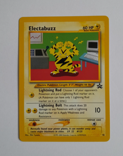 Vintage Pokemon Electabuzz Black Star Promo No 46 Card World Championship 2000 - Image 1