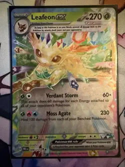 Leafeon ex 006/131 Prismatic Evolutions Pokemon Card TCG - Image 1