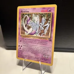 RETIRED Pokemon Card - 1999 Holo Mewtwo #12 - NM - WOTC Black Star Promo - Image 3