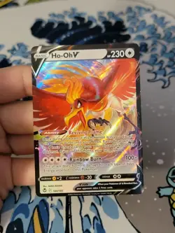 Ho-Oh V 140/195 SWSH12: Silver Tempest Ultra Rare NM Pokemon Card - Image 1