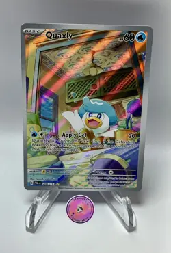 Pokemon TCG Quaxly Scarlet & Violet Paldea Evolved Holo Card 206/193 - Image 1