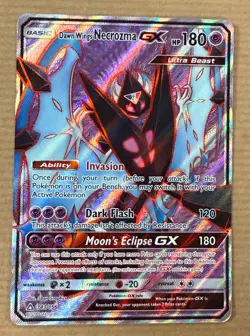 Pokemon Card DAWN WINGS NECROZMA GX Ultra Rare 143/156 ULTRA PRISM NM/M - Image 1
