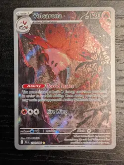 Pokemon TCG Black Bolt Volcarona Illustration Rare Card 100/086 Near Mint - Image 1