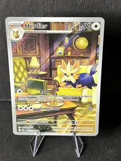 Pokemon TCG Herdier White Flare Illustration Rare Card 155/086 - Image 1
