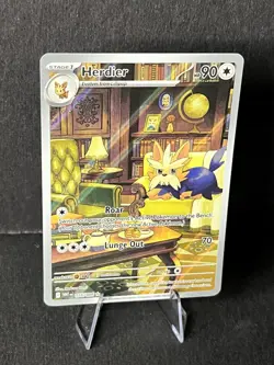 Pokemon TCG Herdier White Flare Illustration Rare Card 155/086 - Image 3