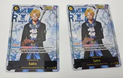 Lot (2) Sabo Alt Art ENGLISH SEC OP13-120 One Piece Carrying On His Will Card NM - Image 1