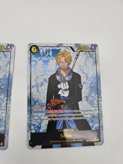 Lot (2) Sabo Alt Art ENGLISH SEC OP13-120 One Piece Carrying On His Will Card NM - Image 4