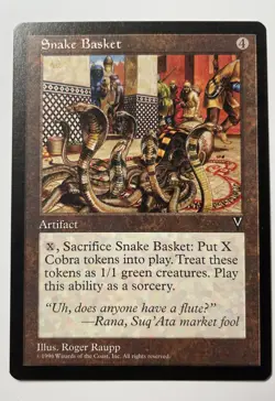 MTG Snake Basket Vision Rare 1996 Wizards Of The Coast - Image 1