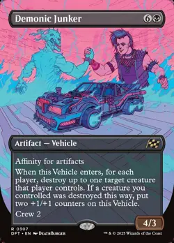 1 x Demonic Junker - Borderless - Aetherdrift - NM-Mint - MTG - Image 1