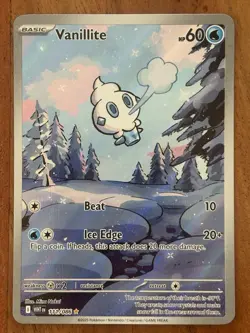 Pokemon TCG White Flare Vanillite Illustration Rare Card 111/086 NM Condition - Image 1
