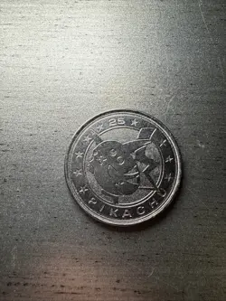 Vintage Pokemon Pikachu Metal Coin #25 2000 Nintendo Wizards - Image 1