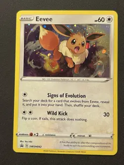 Eevee SWSH042 - Sword & Shield Black Star Promo Cosmos Holo Pokemon TCG - NM - Image 1