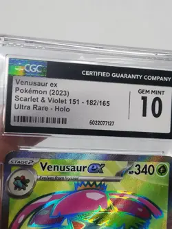 Venusaur Ex 182/165 Pokemon Scarlet & Violet 151 English CGC 10 Ultra Rare - Image 2