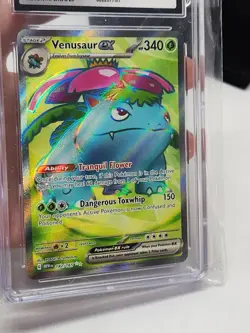 Venusaur Ex 182/165 Pokemon Scarlet & Violet 151 English CGC 10 Ultra Rare - Image 3