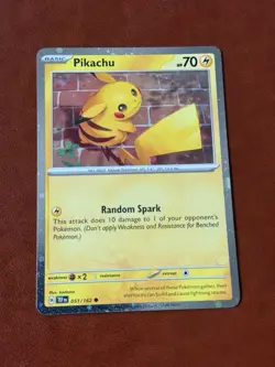 Pikachu 051/162 Temporal Forces Cosmos Holo Promo Pokemon TCG SWIRL NM - Image 1
