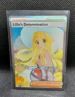 Pokemon Mega Evolution: Lillie’s Determination SIR HOLO 184/132 SUPER CLEAN - Image 3
