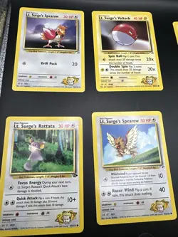 Lt Surge Pokemon Gym Heroes Challenge Lot 6 Cards - Image 2