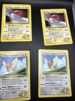 Lt Surge Pokemon Gym Heroes Challenge Lot 6 Cards - Image 3