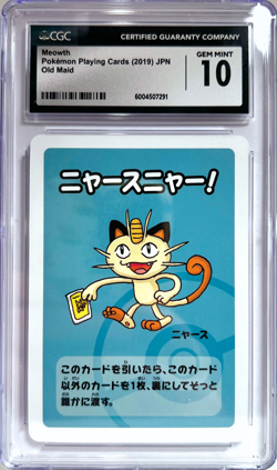 Meowth Old Maid 2019 Japanese Pokemon Card CGC Gem Mint 10 - Image 1