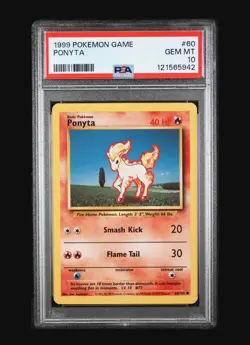 PONYTA 60/102 - BASE SET 1999 POKEMON CARD - FRESH SLAB - PSA 10 GEM MINT 💎 - Image 2