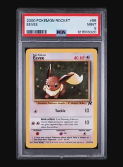 EEVEE 55/82 - TEAM ROCKET 1999 POKEMON CARD - POP 307 PSA 9 MINT - Image 2