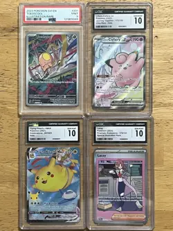 Graded Pokemon Card Lot RARE -Pikachu, Lacey, Clefairy CGC 10 - Image 1