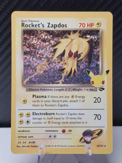 Pokemon Card Rocket's Zapdos 15/132 Celebrations Classic Collection Near Mint - Image 1