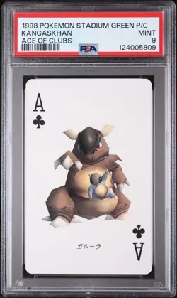 PSA 9 MINT 1998 POKEMON STADIUM GREEN VERSION PLAYING CARDS KANGASKHAN ACE - Image 1