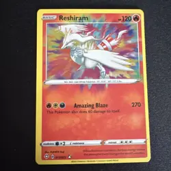 Reshiram Holo-Pokemon TCG Card 017/072 Shining Fates Amazing Rare - Image 1