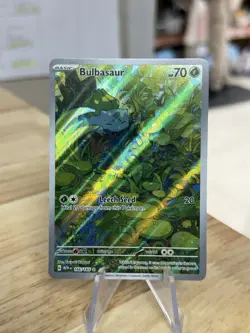 Pokemon TCG Bulbasaur Scarlet Violet-151 Illustration Rare English Card 166/165 - Image 1