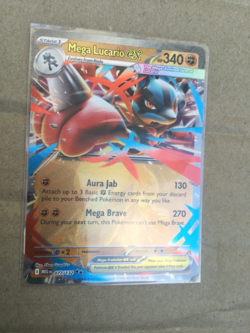 077/132 - Mega Lucario EX English Original Pokemon Individual Holographic Card - Image 3