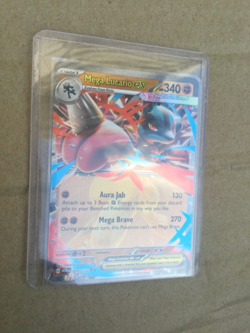 077/132 - Mega Lucario EX English Original Pokemon Individual Holographic Card - Image 5