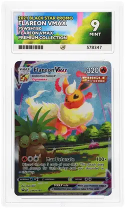 ACE 9 Flareon VMAX SWSH180 Black Star Promo Holo Pokemon Card - Mint - Image 1