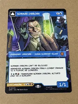 mtg borderless Norman Osborn / Green Goblin, Spiderman set, unplayed - Image 1