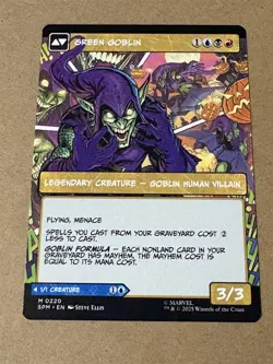 mtg borderless Norman Osborn / Green Goblin, Spiderman set, unplayed - Image 2