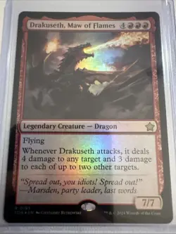 Drakuseth, Maw of Flames (NM Foil) FDN-0193 Rare MTG - Image 3