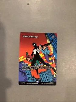 MTG Winds Of Change 0030 Regular Borderless Marvels Spider-Man Mythic - Image 1