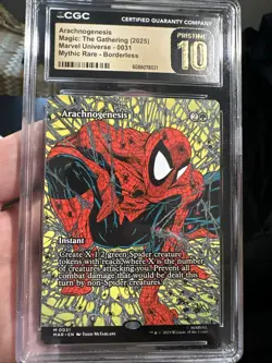Arachnogenesis (Borderless) 0031 - Spider-Man - MTG CGC Pristine 10 Pop 1 🔥 - Image 1