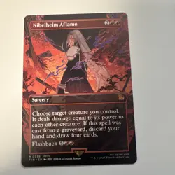 MTG Magic the Gathering Nibelheim Aflame Borderless FIN! - Image 1