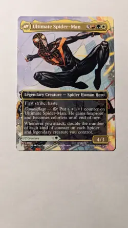 Miles Morales 0200 Borderless NON Foil Marvel’s Ultimate Spider-Man SPM MTG - Image 2