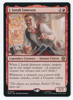 J. Jonah Jameson #0081 MTG Marvel's Spider-Man Magic The Gathering - Image 1