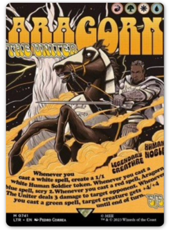Aragorn, the Uniter - POSTER ART - NM - MYTHIC - LOTR- MTG - Magic The Gathering - Image 1