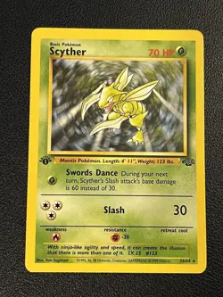 Pokemon Jungle Set 1st Edition Scyther 26/64 LP-MP - Image 1
