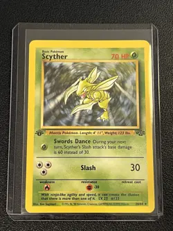Pokemon Jungle Set 1st Edition Scyther 26/64 LP-MP - Image 3
