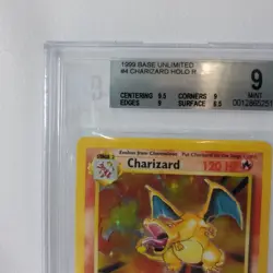 Pokemon Charizard Base Set Unlimited Holo Rare #4 BGS 9 Mint - w/ Subgrades - Image 2