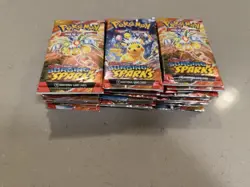 Pokemon Scarlet & Violet Surging Sparks Factory Sealed 36 Booster Pack lot - Image 2