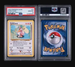 FARFETCH’D 27/130 BASE SET 99-00 POKEMON - FRESH SLAB POP 76 PSA 10 GEM MINT 💎 - Image 4