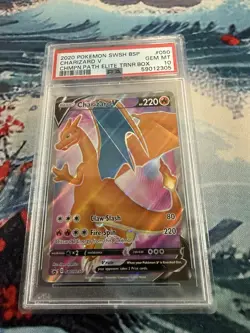 Pokemon TCG Charizard v SWSH050 Black Star Promo Full Art Champion's Path - Image 1