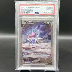 Pokemon 2023 Suicune V GG38/GG70 Full Art Crown Zenith GEM MINT PSA 10 - Image 1